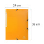 Chemise 3 rabats+élast. OPAK PP A4 jaune