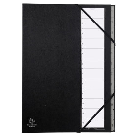 Trieur 12 compartiments Numériques Noir