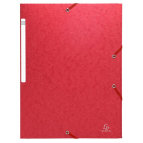 CHEMISE 3 RABATS  SCOTTEN  7/10° ROUGE