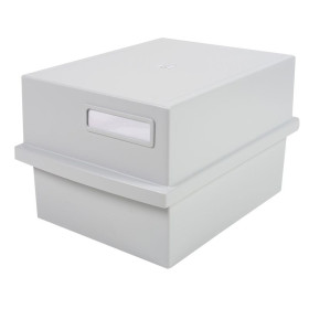 Boîte K 600 fiches A6 gris lumière
