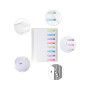 Trieur 3 rab. 8 comp PP Chromaline blanc