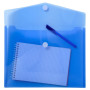 Sach.5 poch.enveloppe scratch A4 PP bleu