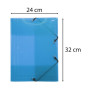Chemise PP 3rab.+élas.A4 CRYSTAL COLOURS