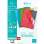 Sachet100 poch.Coin A4 PP grainé ECO ass