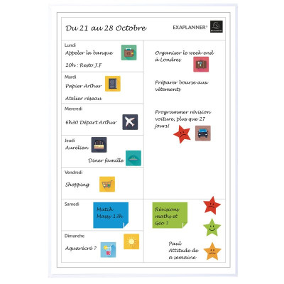 Planning magnétique FR Perso 43x30cm