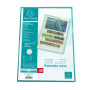 Sach.100 poch.coin A4 PP St.grainé vert