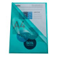 Sach.100 poch.coin A4 PP St.grainé vert