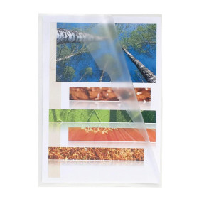 Sachet 100 poch.Coin PP Lisse cristal A5