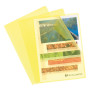 Sach.100 poch.coin A4 PP St.grainé jaune