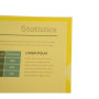 Sach.100 poch.coin A4 PP St.grainé jaune