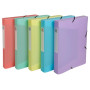 Bte classement A4 D40mm PP Chrom.Pastel