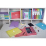 Bte classement A4 D25mm PP Chrom.Pastel