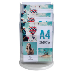 Tourniq. 6 cases A4 vertic gris/cristal