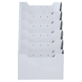 Trieur A4 horiz monté 6 cases gris lum