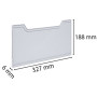 Plaque recouv. trieur A4 horiz gris lum