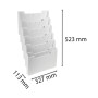 Trieur A4 horiz monté 6 cases gris lum