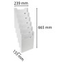 Trieur A4 vertic monté 6 cases gris lum