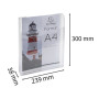 Box mural 1 case A4 vertical cristal