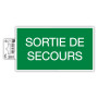 Panneau adhésif Issue de secours 20cm FR