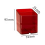 Pot à cray.PEN-CUBE Chromlin rouge cam t