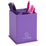 Pot a crayons carré 4 comp.Teksto Violet