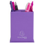 Pot a crayons carré 4 comp.Teksto Violet