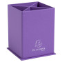 Pot a crayons carré 4 comp.Teksto Violet