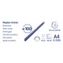 Boite 100 peignes plastique 20mm A4 noir