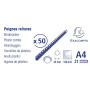 Boite 50 peignes plastique 25mm A4 noir