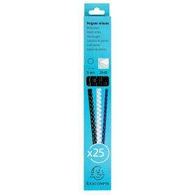 Boite 25 peignes plastique 8mm A4 noir