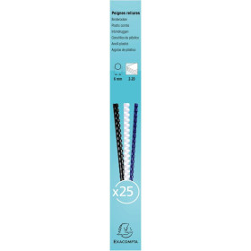 Boite 25 peignes plastique 6mm A4 noir