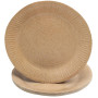 20 Assiettes, carton rond Ø 23 cm Kraft