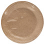 20 Assiettes, carton rond Ø 23 cm Kraft