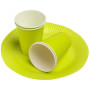 20 Assiettes carton rond Ø23cm Vert kiwi