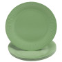 20 Assiettes, carton rond Ø 23 cm Vert O