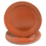 20Assiettes carton rond Ø23cm Terracotta