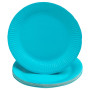 20 Assiettes carton rond Ø23cm Turquoise