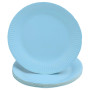 20 Assiettes, carton rond Ø 23 cm Bleu c