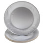 10 Assiettes carton rond Ø23 cm Argent