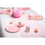 20 Assiettes, carton rond Ø 23 cm Rose