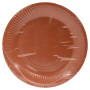 20Assiettes carton rond Ø23cm Terracotta