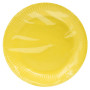 20 Assiettes, carton rond Ø 23 cm Jaune
