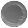 20 Assiettes, carton rond Ø 23 cm Gris