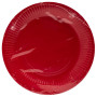 20 Assiettes, carton rond Ø 23 cm Rouge