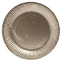 10 Assiettes, carton rond Ø23cm Or