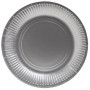 10 Assiettes carton rond Ø23 cm Argent