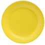 20 Assiettes, carton rond Ø 23 cm Jaune