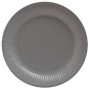 20 Assiettes, carton rond Ø 23 cm Gris