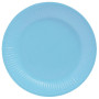 20 Assiettes, carton rond Ø 23 cm Bleu c