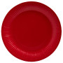 20 Assiettes, carton rond Ø 23 cm Rouge